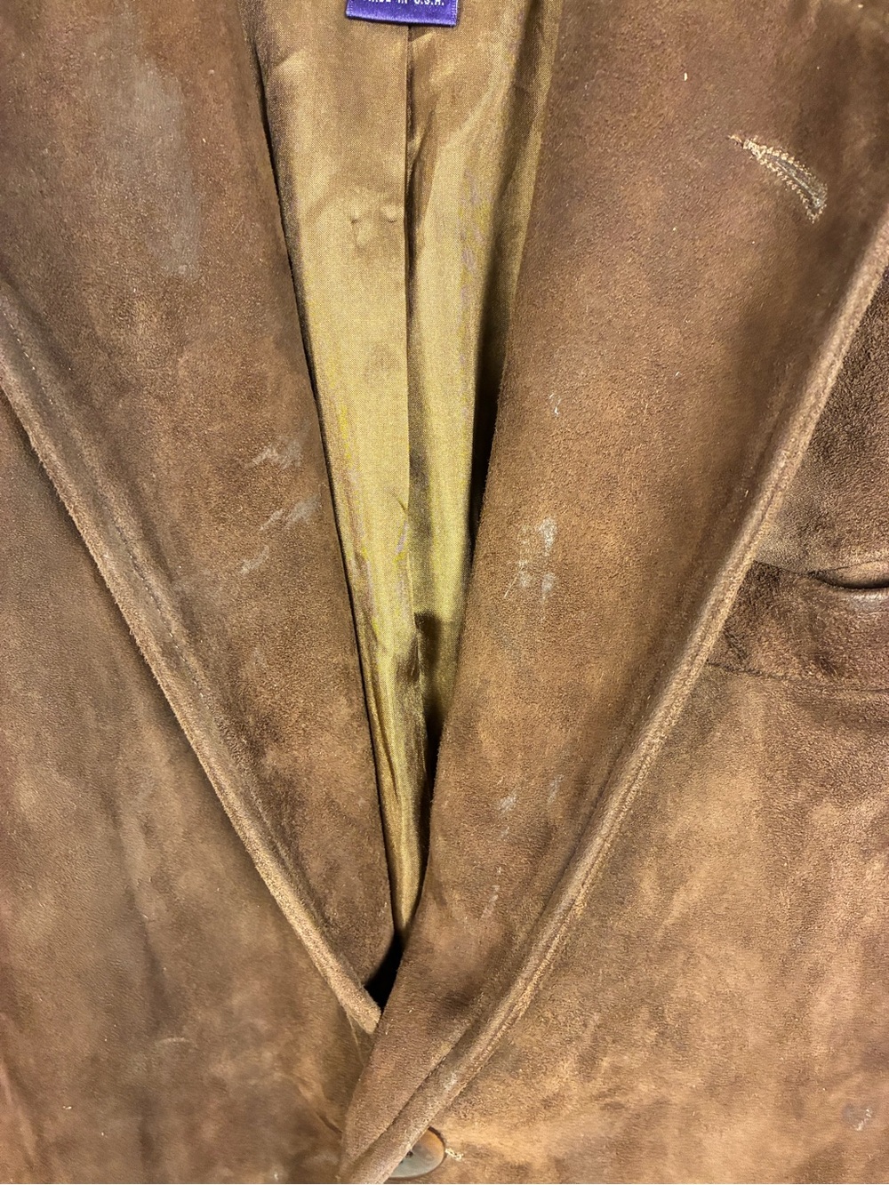 Ralph Lauren VTG Purple Label Collection 100% Suede Blazer Jacket - Picture 14 of 15